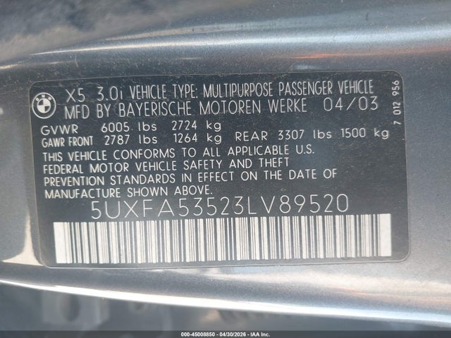 BMW X Series 3.0i