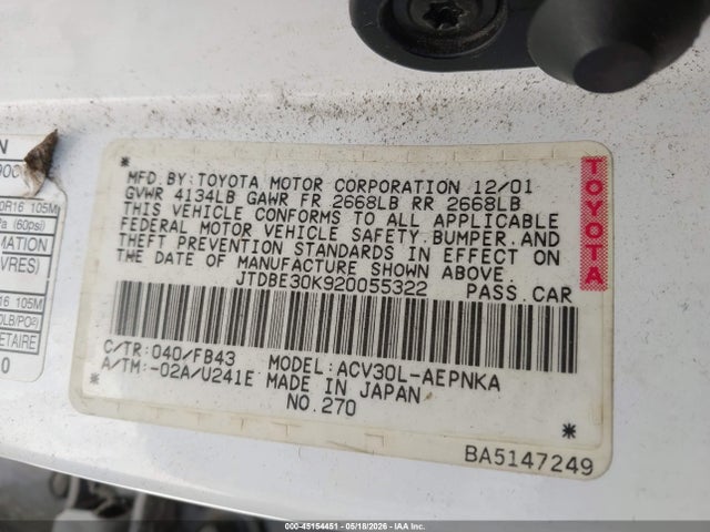 Toyota Camry Le