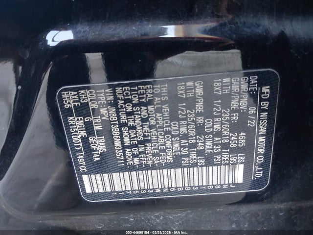 Nissan Rogue Sv Intelligent Awd