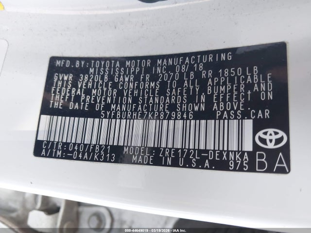 Toyota Corolla Le