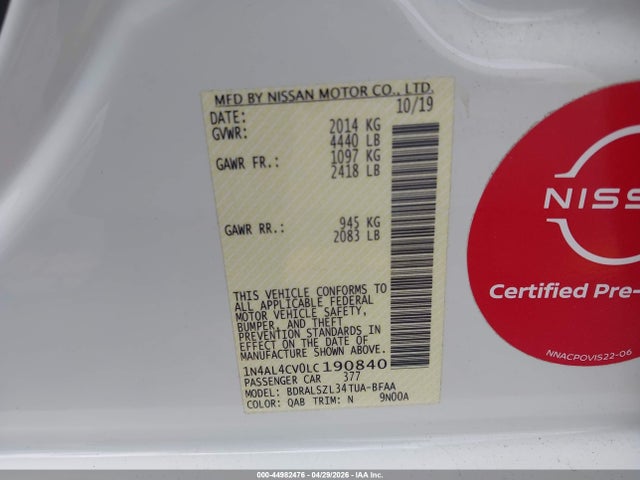 Nissan Altima Sr Vc-turbo Fwd