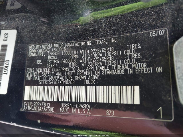 Toyota Tundra Sr5 4.7l V8