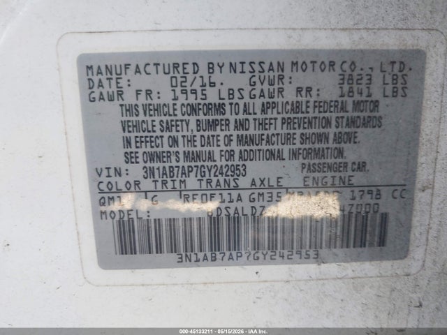 Nissan Sentra Sv