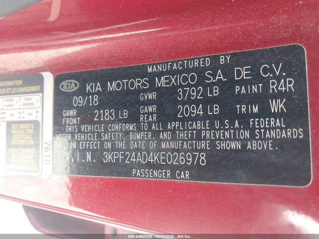 Kia Forte Lxs
