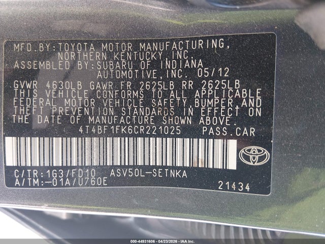 Toyota Camry Le