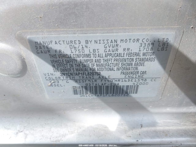 Nissan Versa 1.6 S