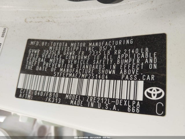 Toyota Corolla Le