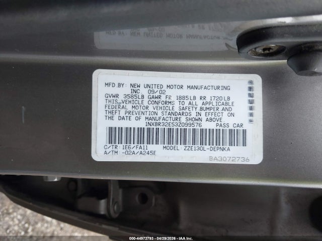 Toyota Corolla Le