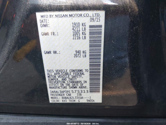 Nissan Altima 2.5 Sv