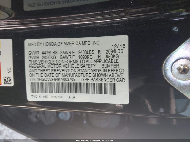 Honda Accord Touring 2.0t
