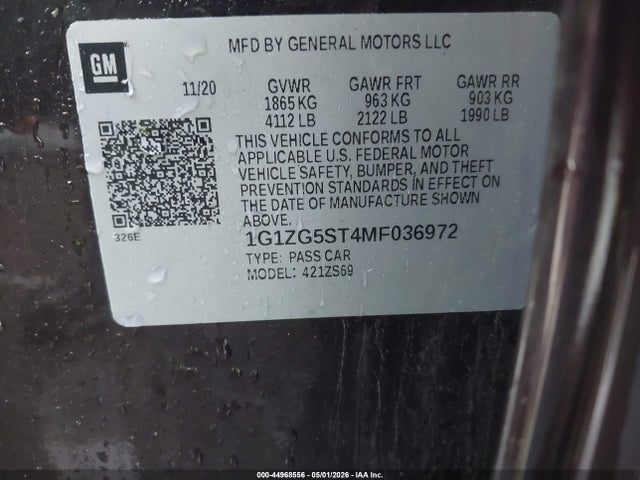 Chevrolet Malibu Fwd Rs