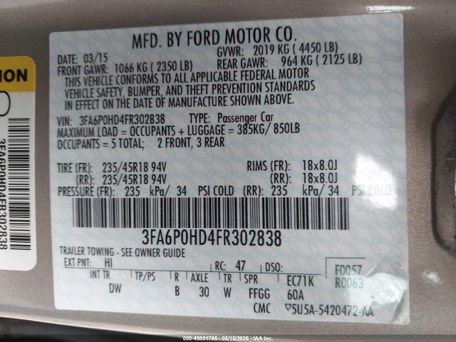 Ford Fusion Se