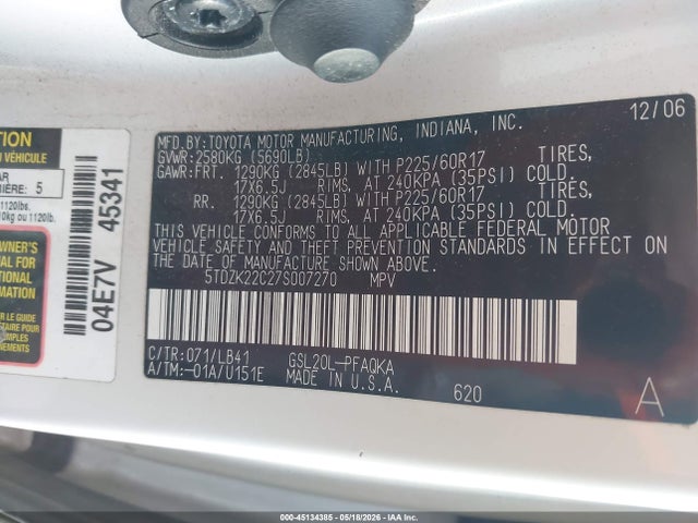 Toyota Sienna Xle
