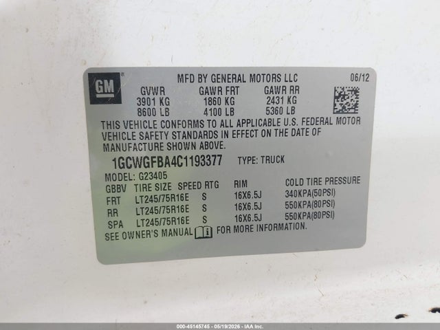 Chevrolet Express Work Van