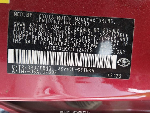 Toyota Camry Le