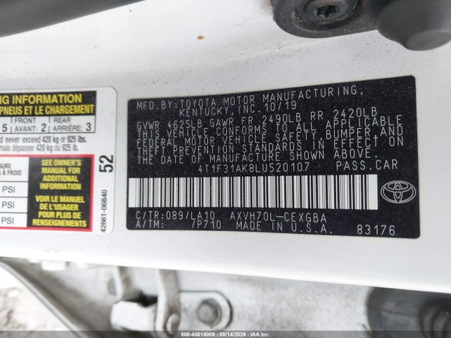 Toyota Camry Xle Hybrid
