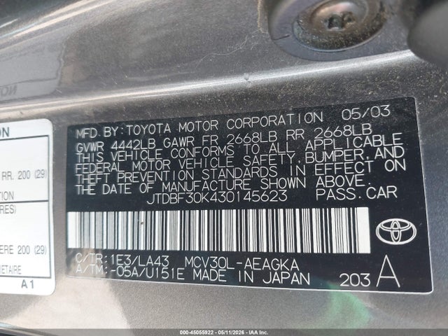 Toyota Camry Xle V6