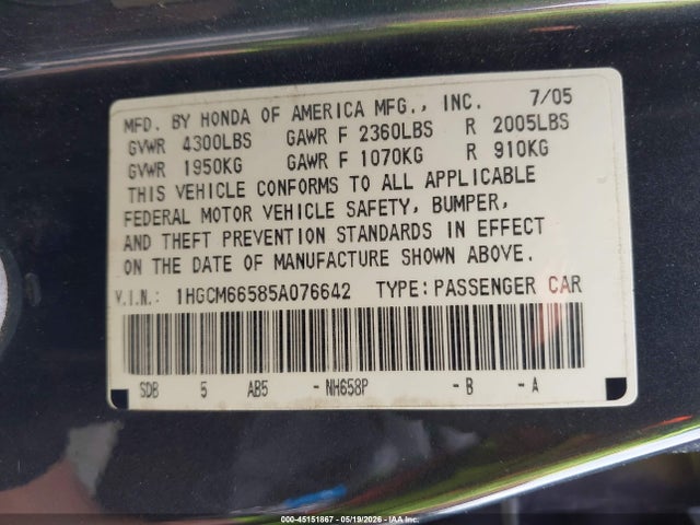 Honda Accord 3.0 Ex