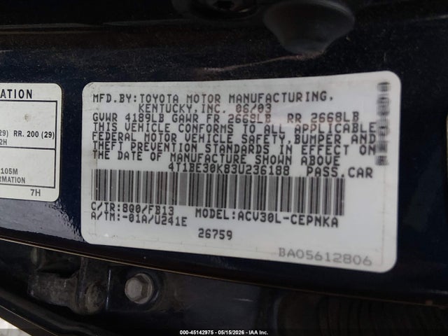 Toyota Camry Le