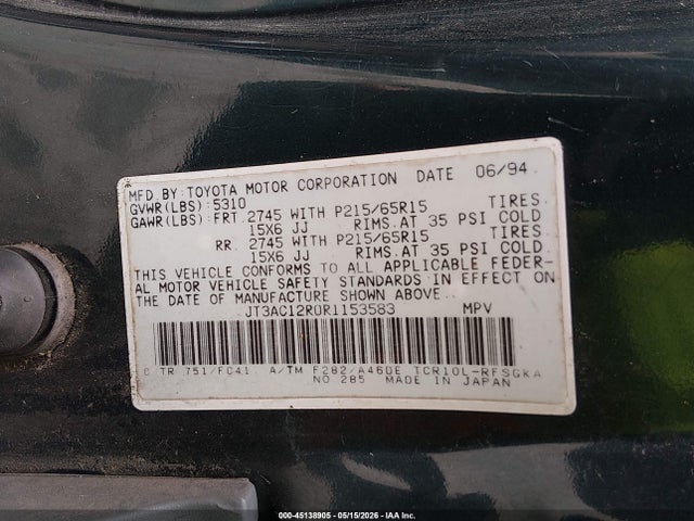 Toyota Previa Le