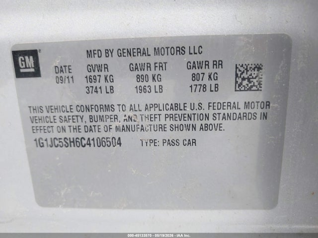 Chevrolet Sonic 2lt