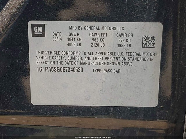 Chevrolet Cruze Ls Auto