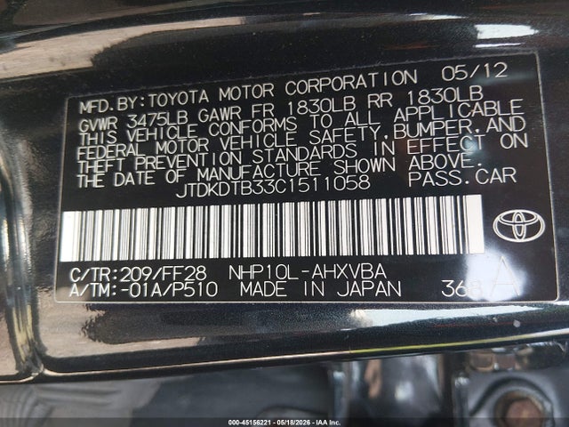 Toyota Prius c Two