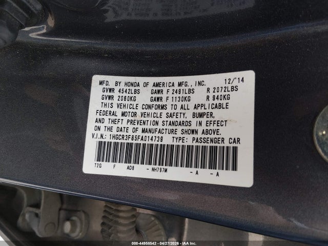 Honda Accord Ex-l V-6