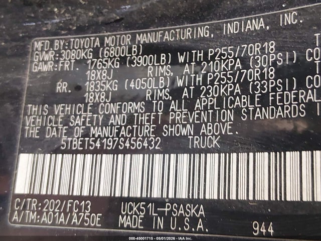 Toyota Tundra Sr5 4.7l V8