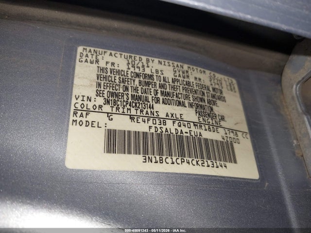 Nissan Versa 1.8 S