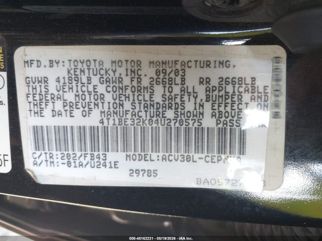 Toyota Camry Le