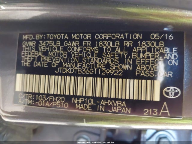 Toyota Prius c One