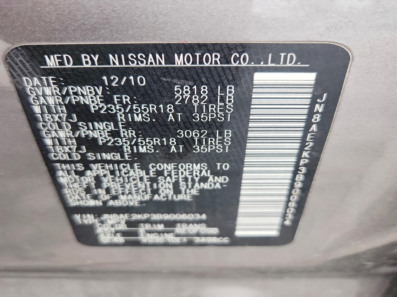 Nissan Quest 3.5 S