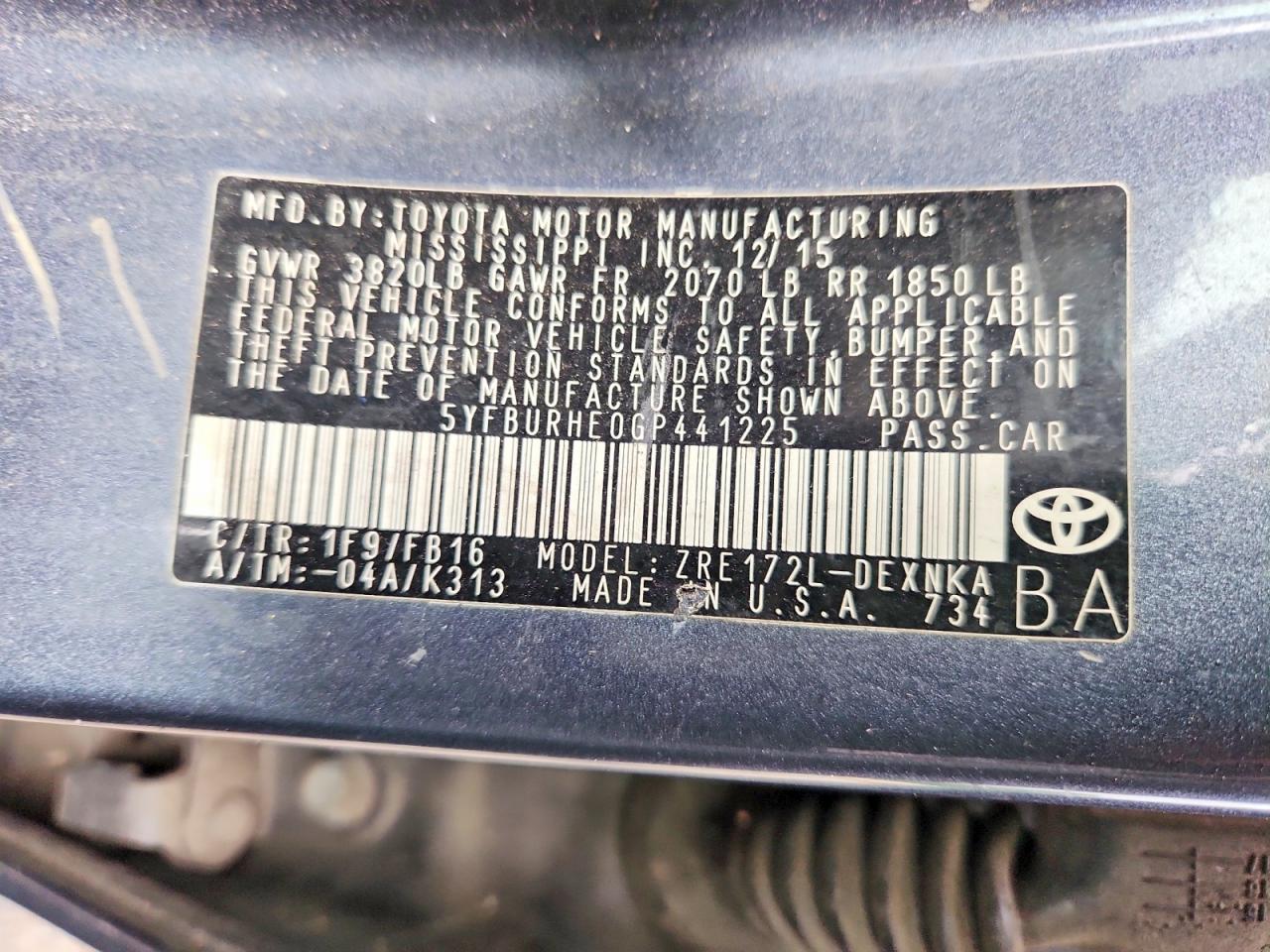 Toyota Corolla Le