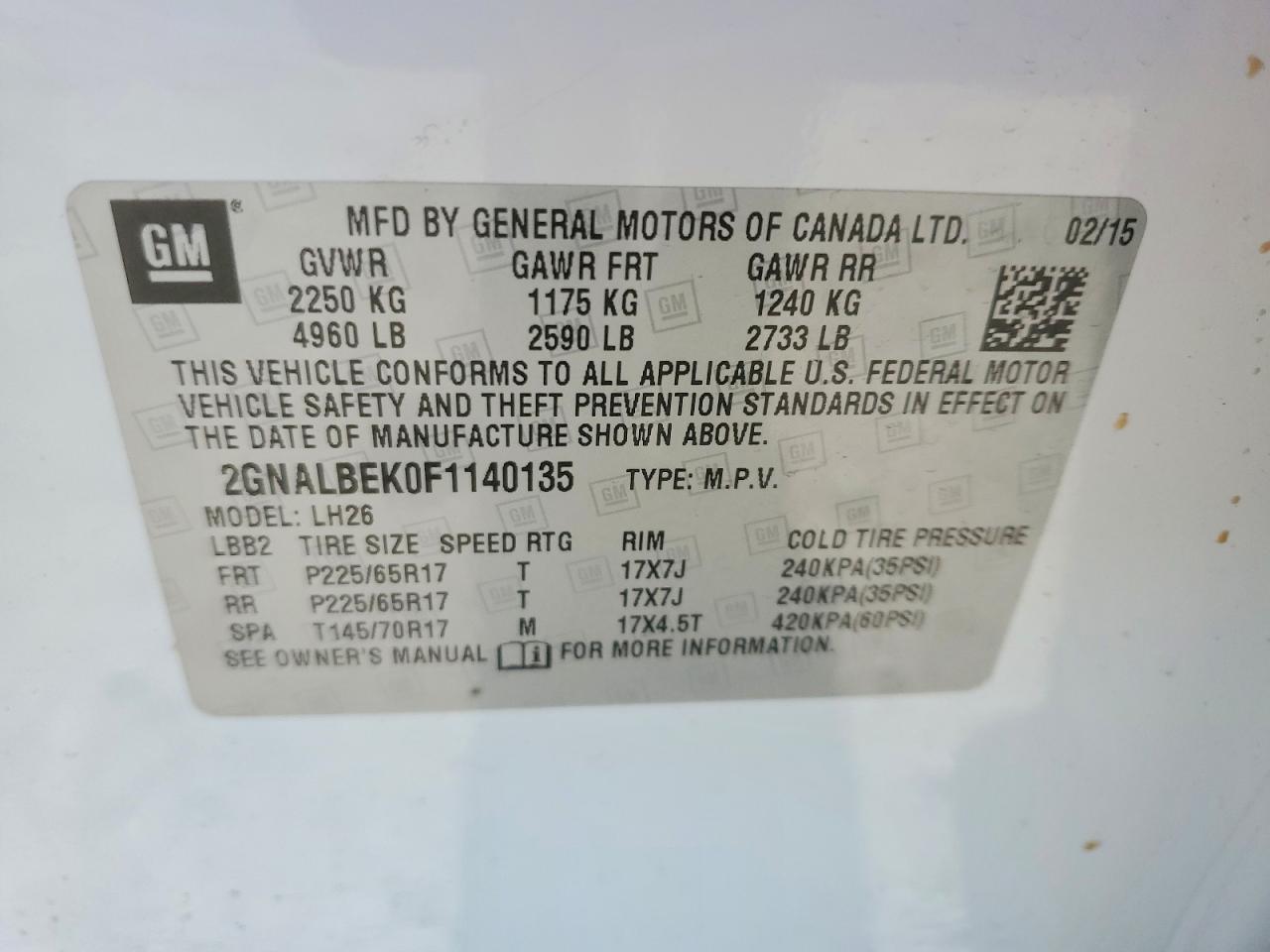 Chevrolet Equinox Lt