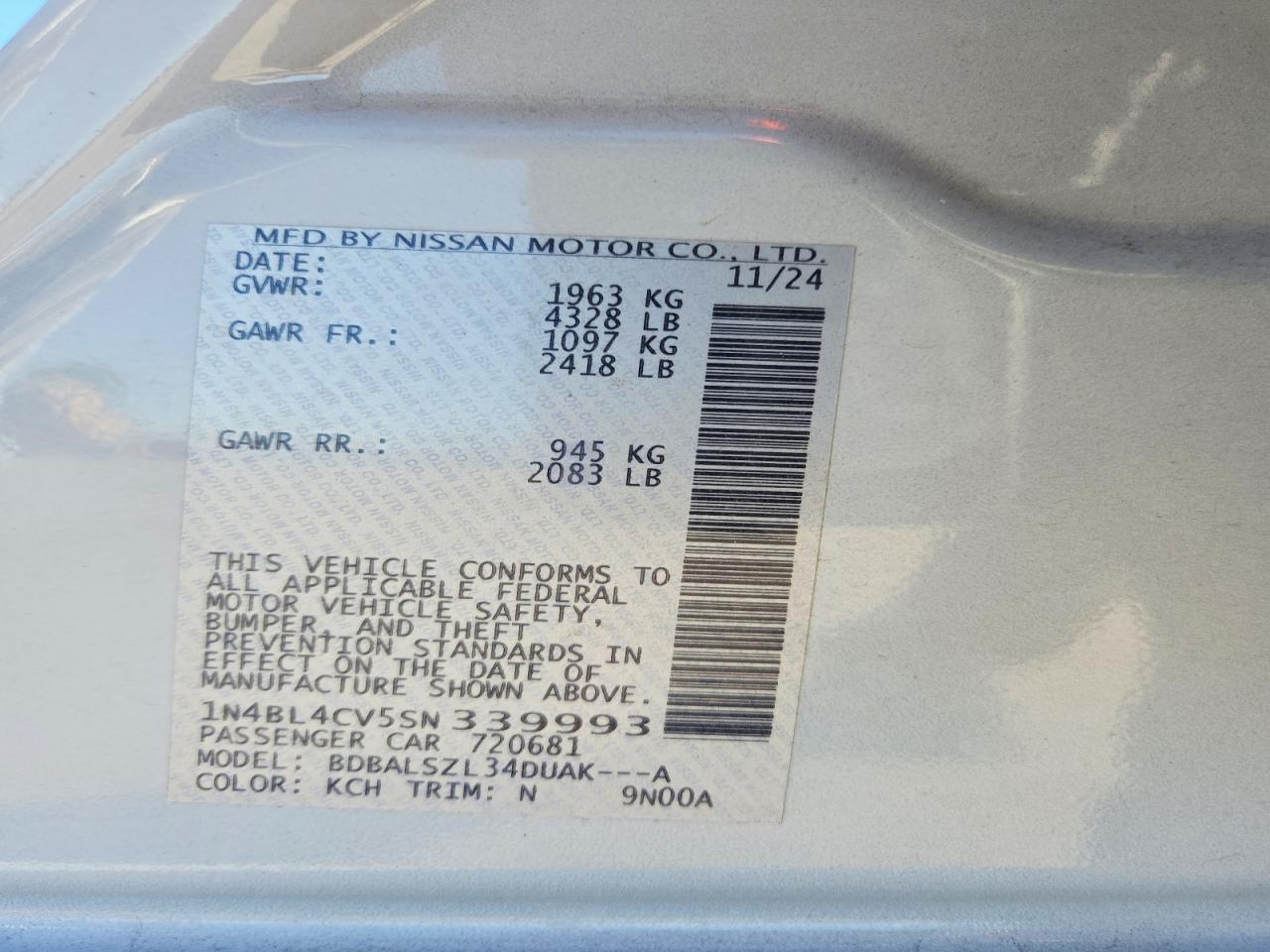 Nissan Altima 2.5 Sr
