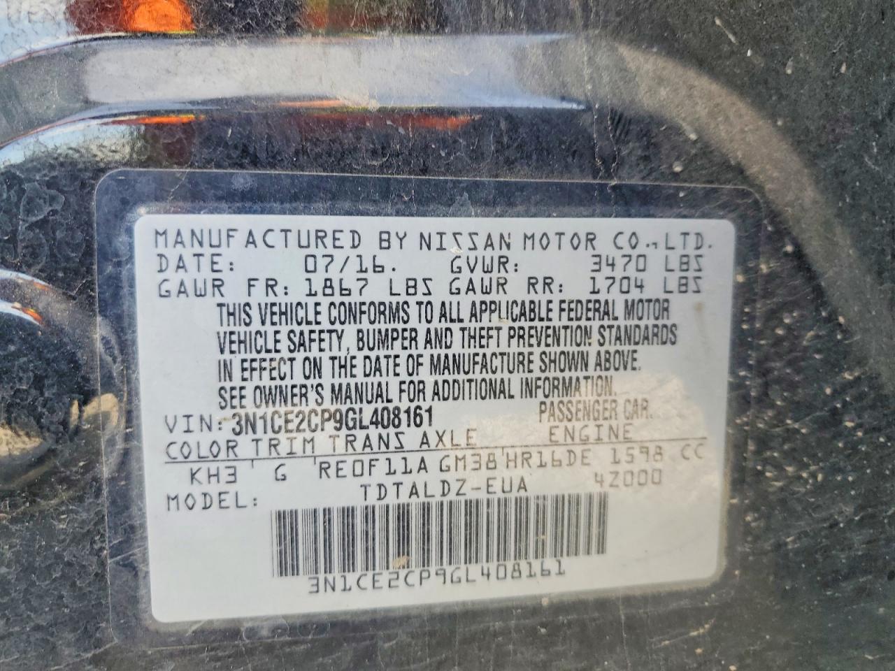 Nissan Versa Sv