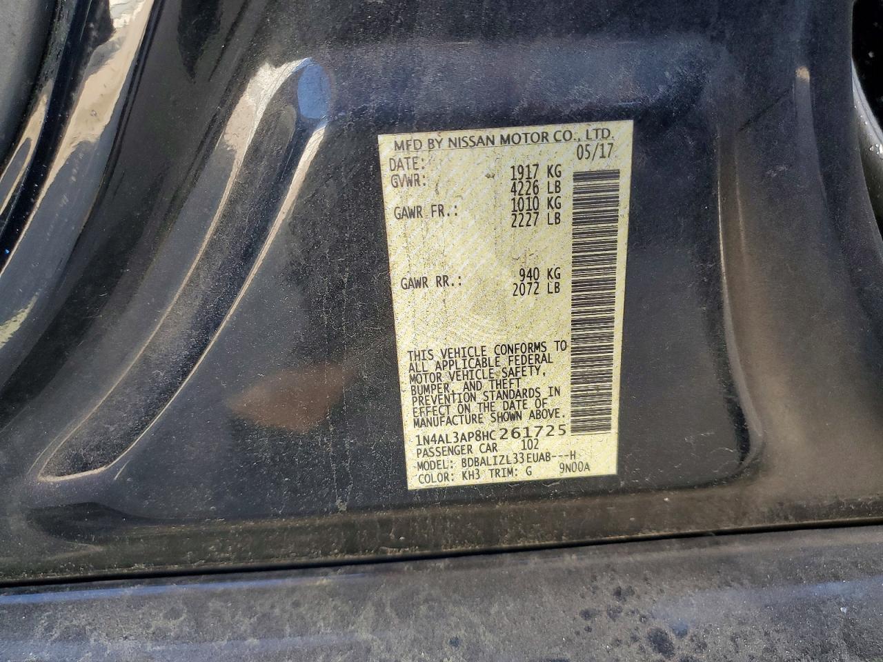 Nissan Altima 2.5 Sv