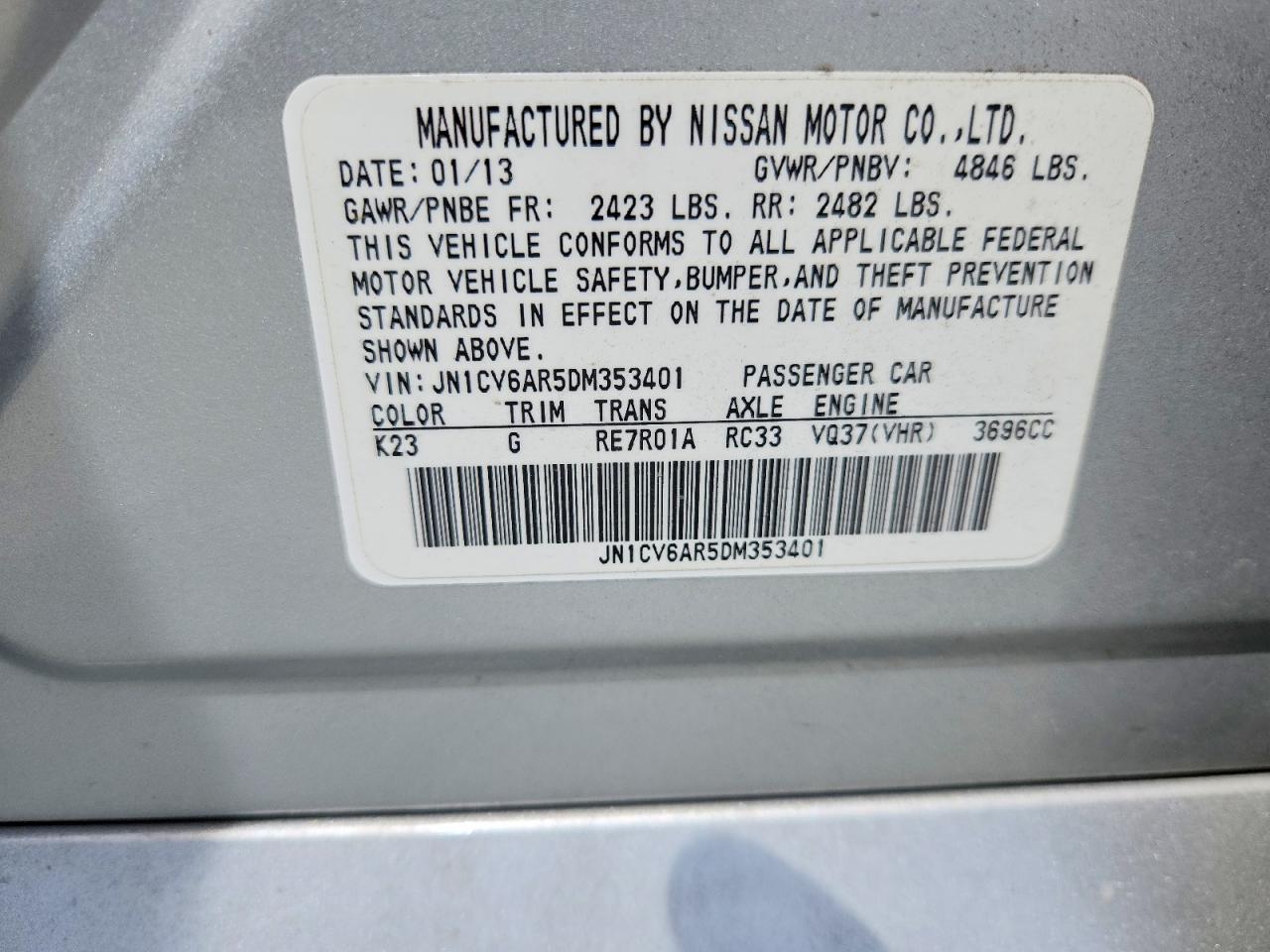 INFINITI G37 X