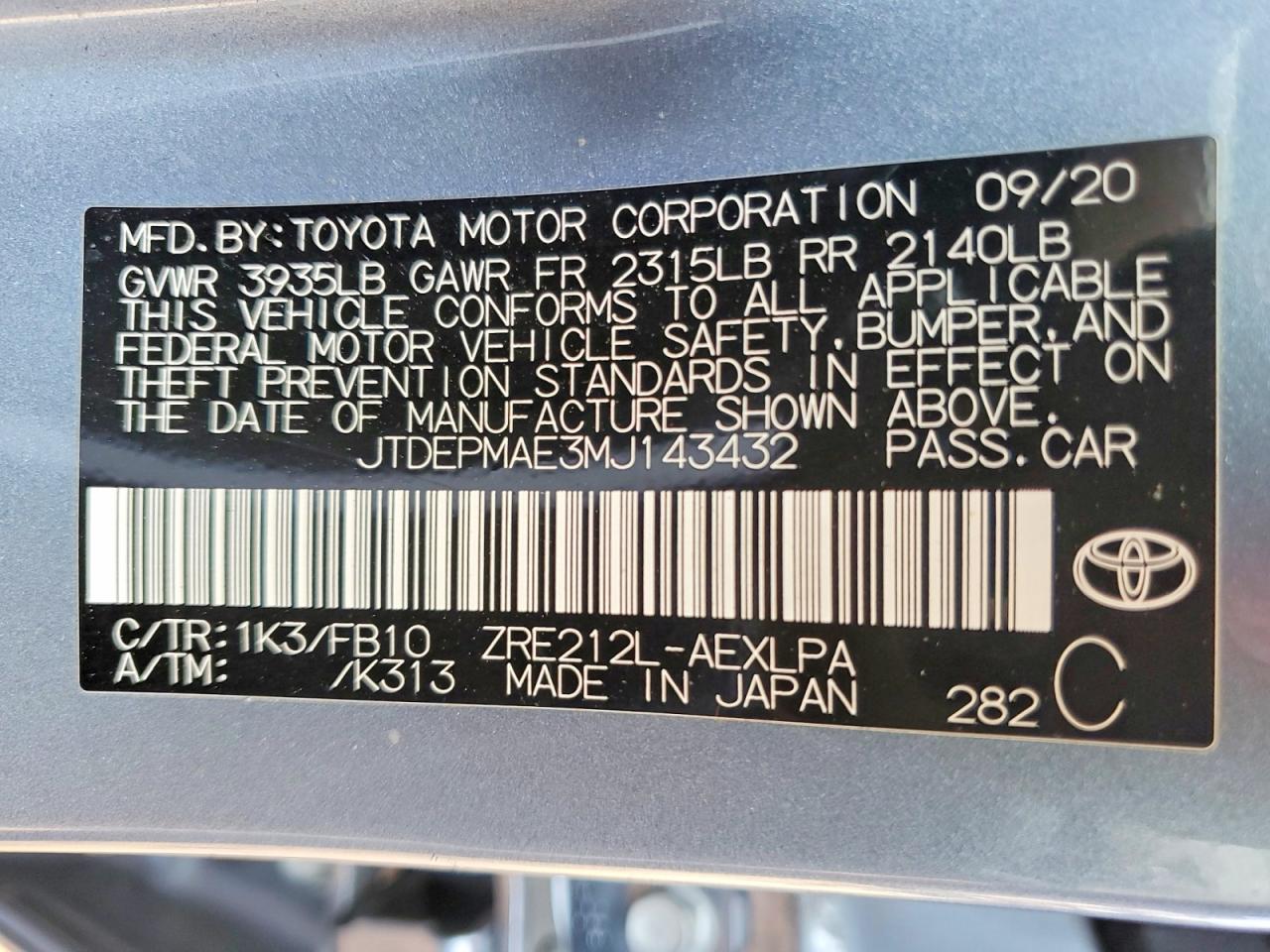 Toyota Corolla Le