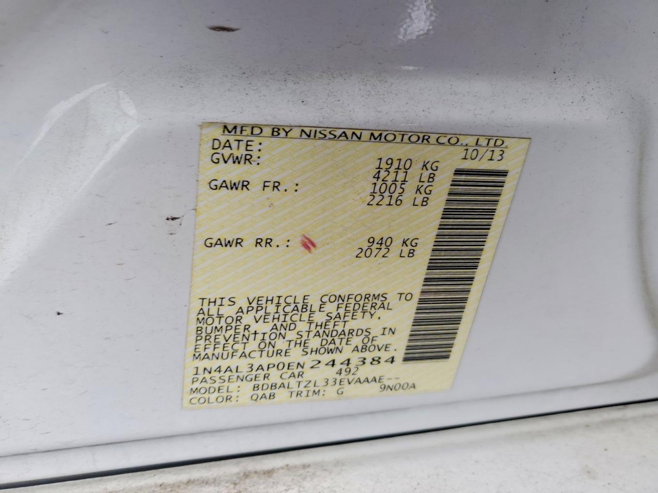 Nissan Altima 2.5 Sv
