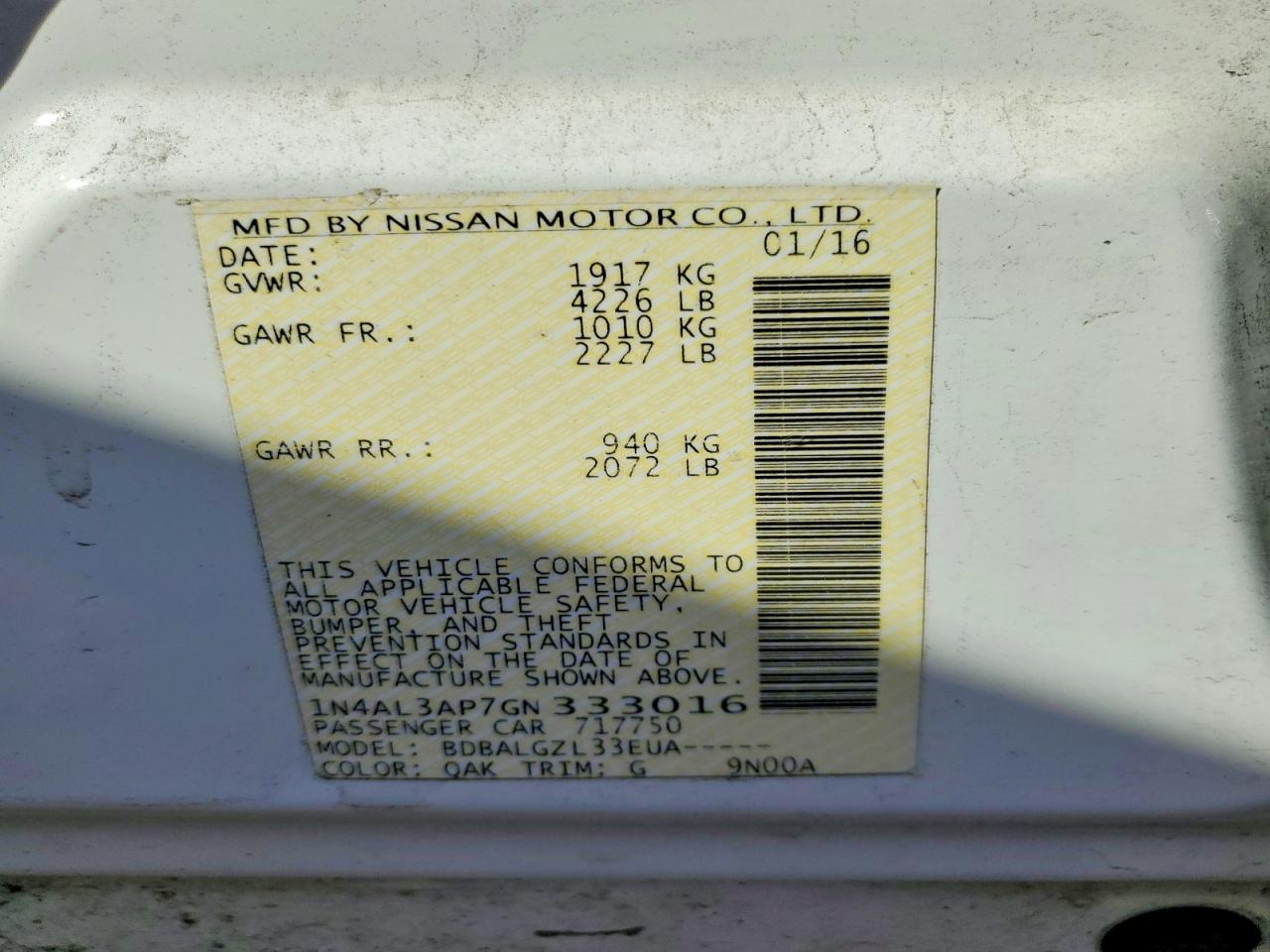 Nissan Altima 2.5 S