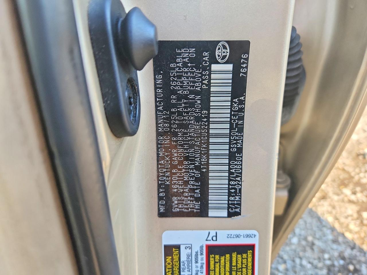 Toyota Camry Xle V6