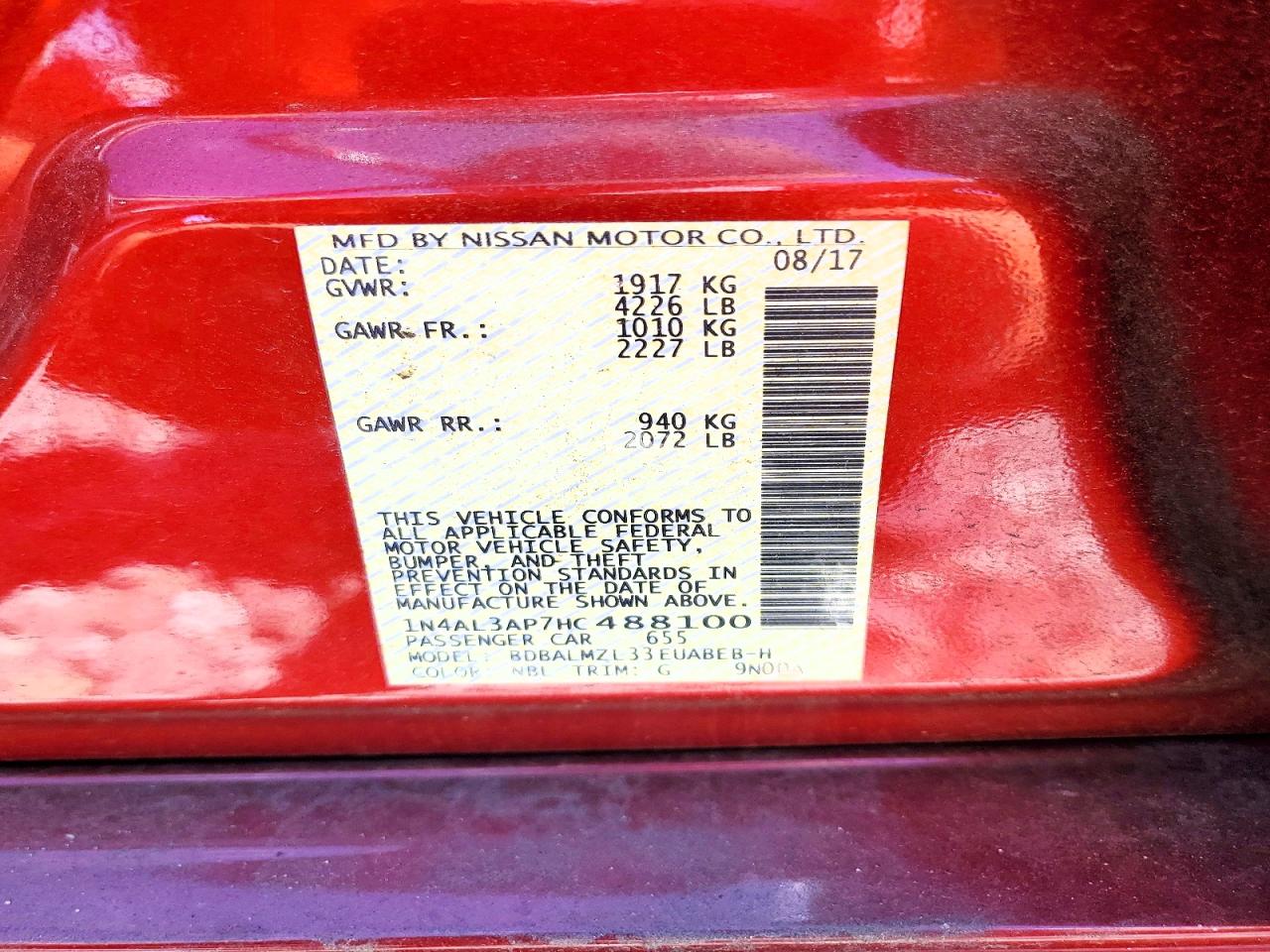 Nissan Altima 2.5 Sv