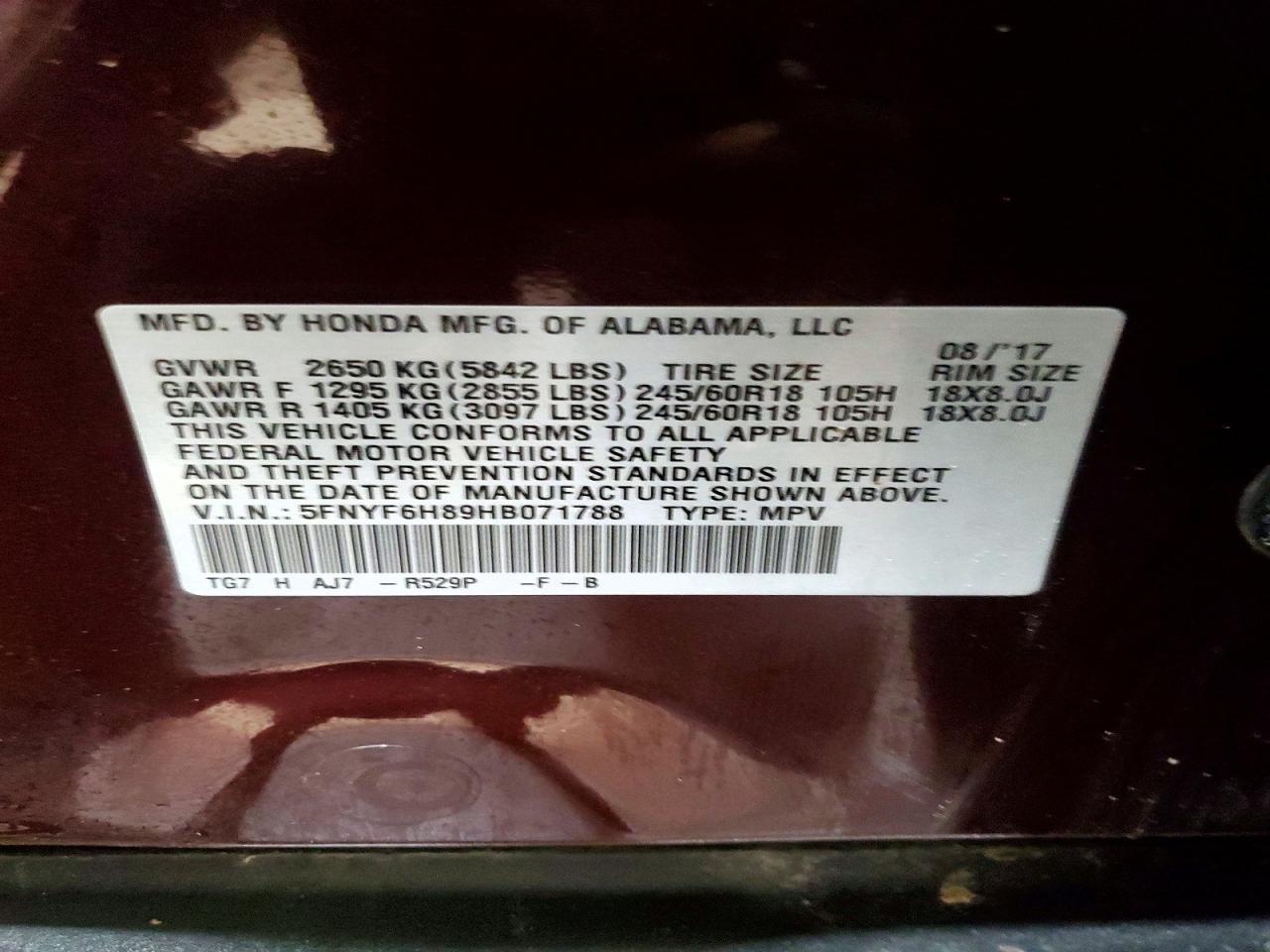 Honda Pilot Exl