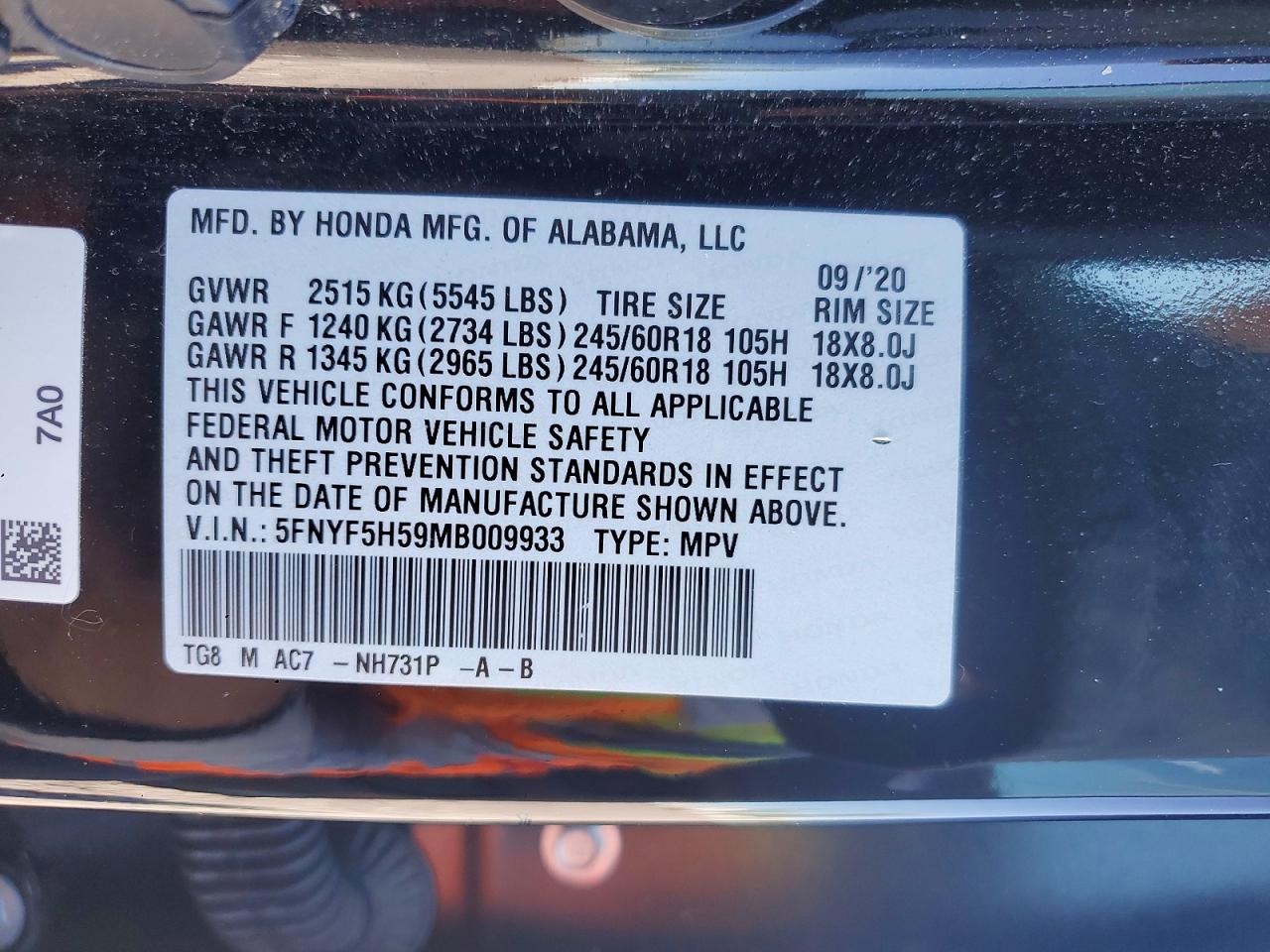 Honda Pilot Exl
