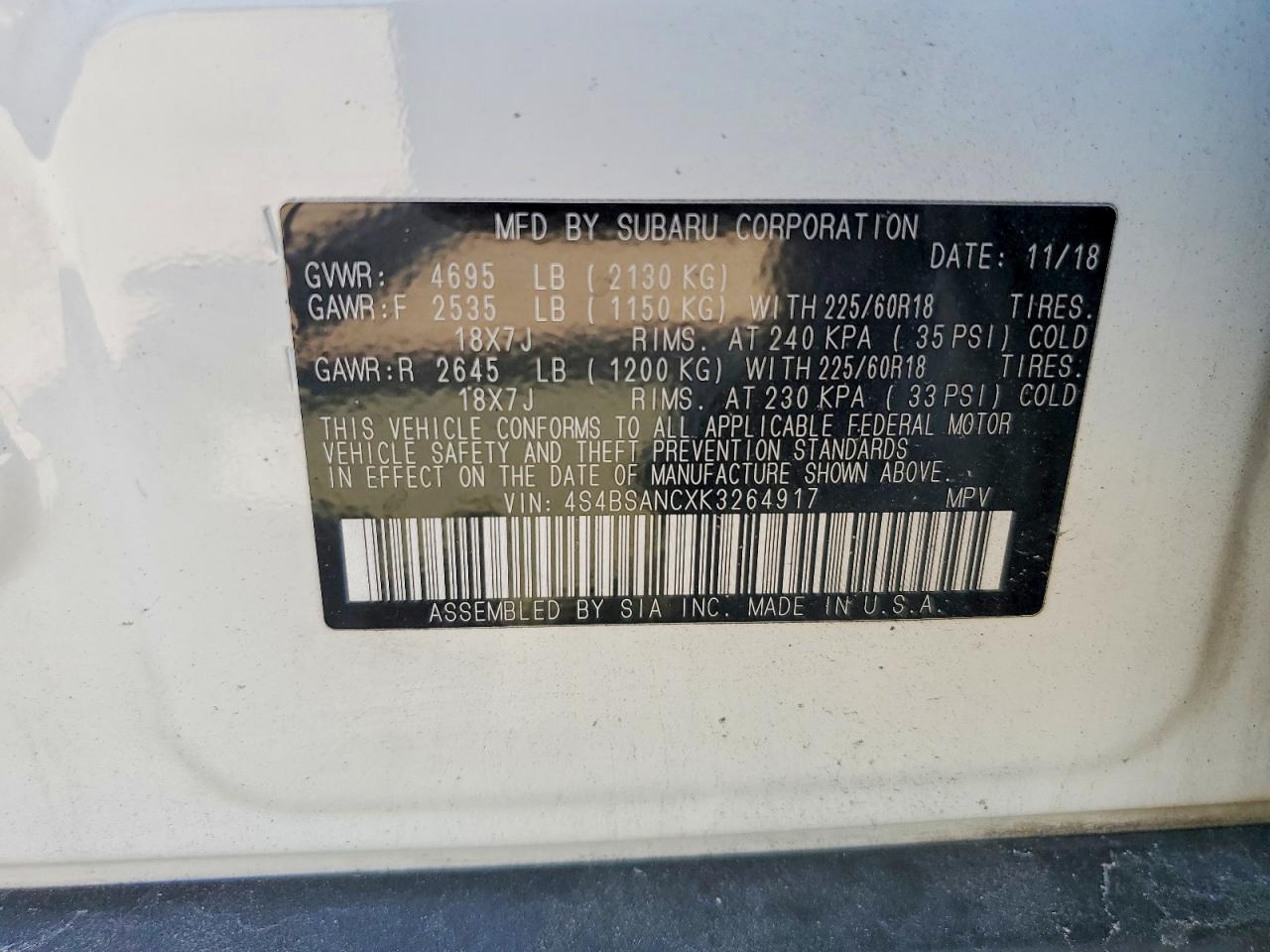 Subaru Outback 2.5i Limited