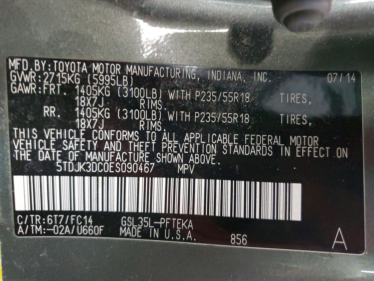 Toyota Sienna Le