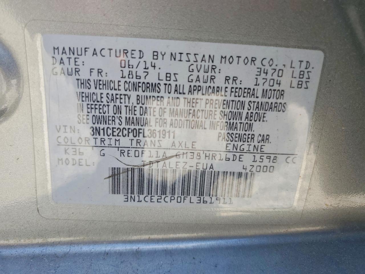 Nissan Versa Sl