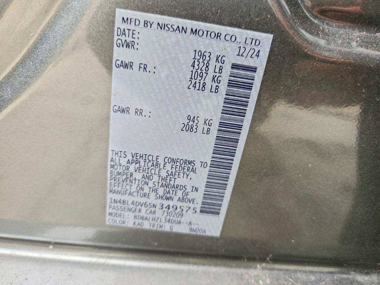 Nissan Altima Sv